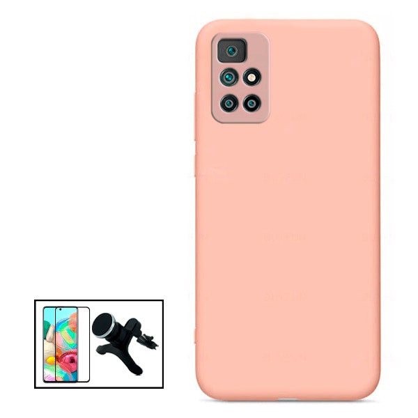 Kit protector de vidrio templado + funda de silicona + soporte magnético para Redmi Note 11S 5G
