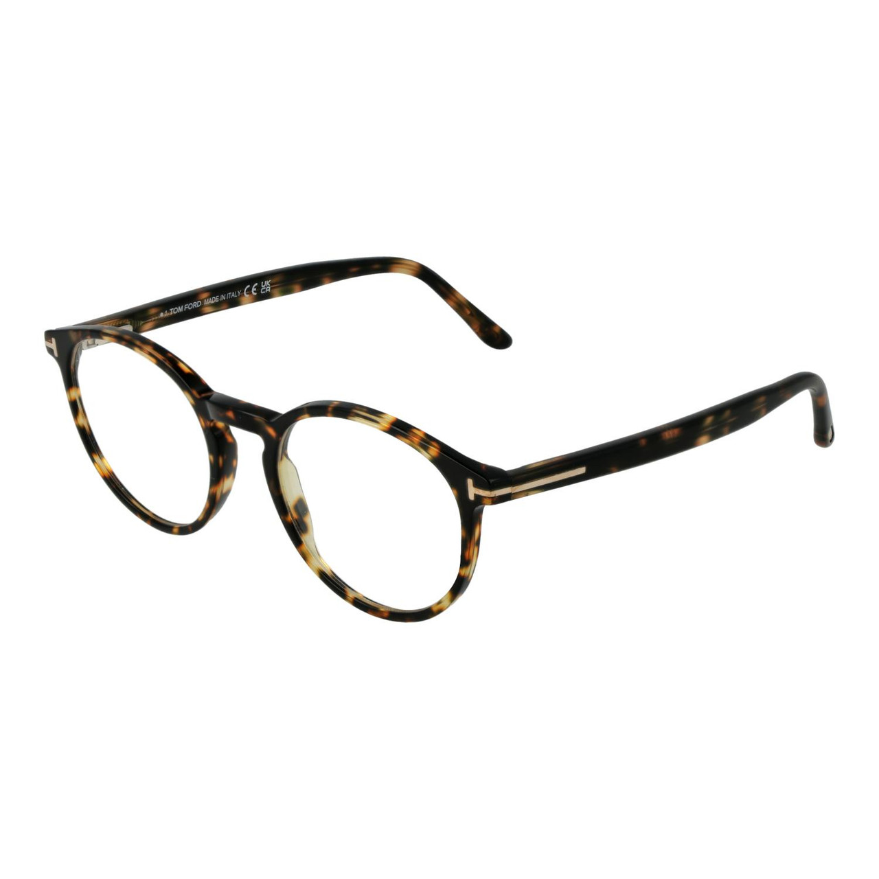 Tom Ford unisex acetate oval optical frame brown