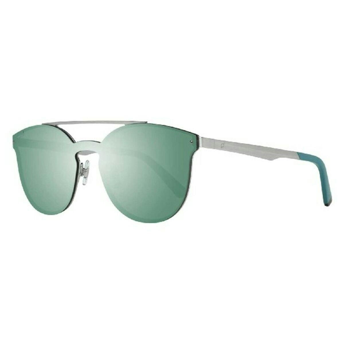 Metal sunglasses WE0190A with green lenses