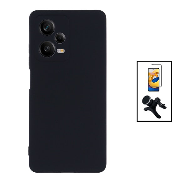Protector Full Cover y funda de silicona líquida Phonecare para Redmi Note 12 Pro+