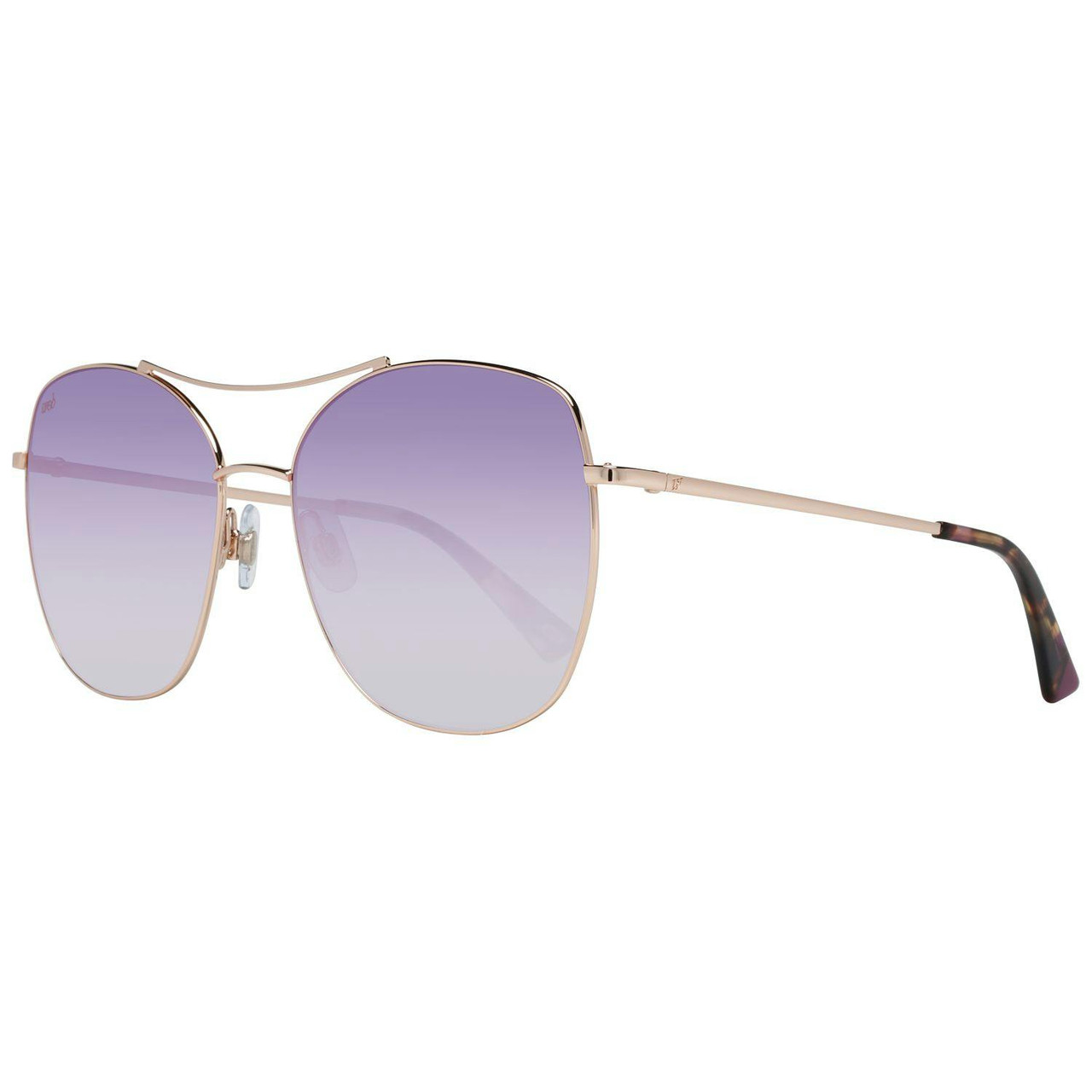 WE0245 metal gold sunglasses with violet lenses
