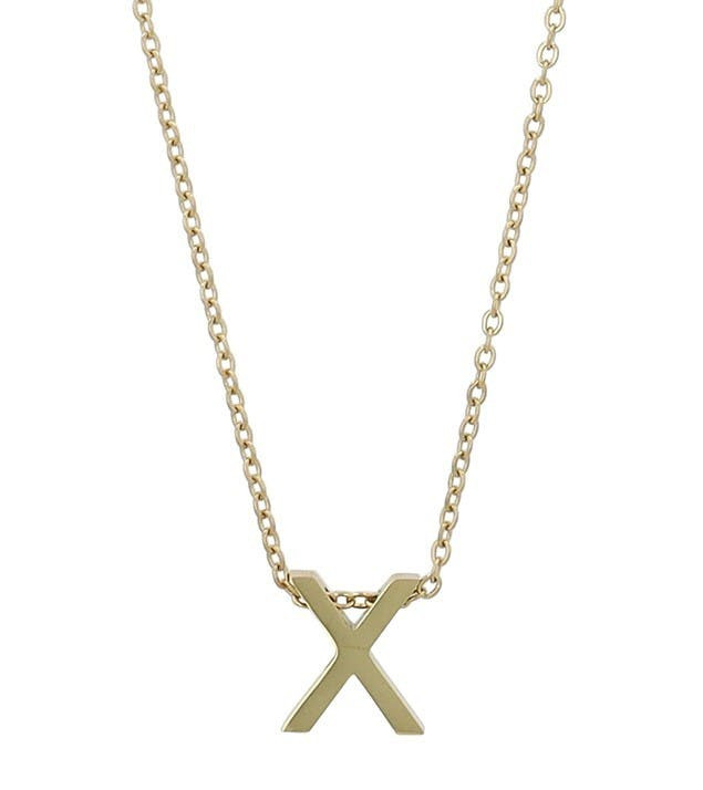 Collar letra X en acero inoxidable 45+5 cm