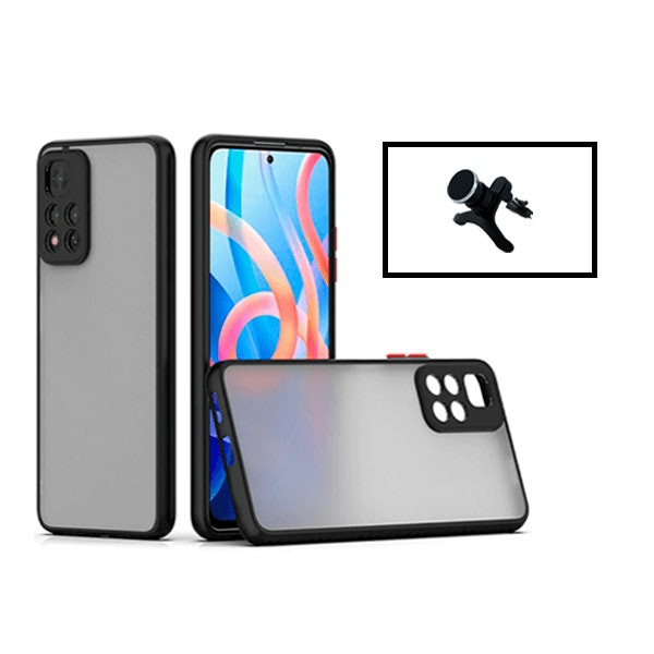 Translucent shockproof case with camera protection and magnetic car mount for Xiaomi 11i