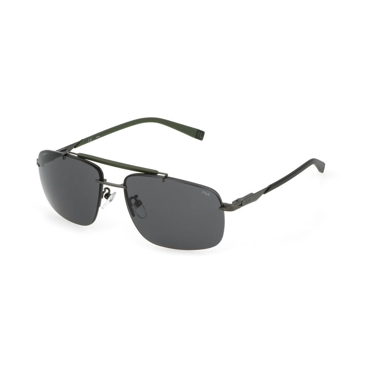 Gafas de sol hombre SFI210 montura metal y policarbonato lentes degradadas grises