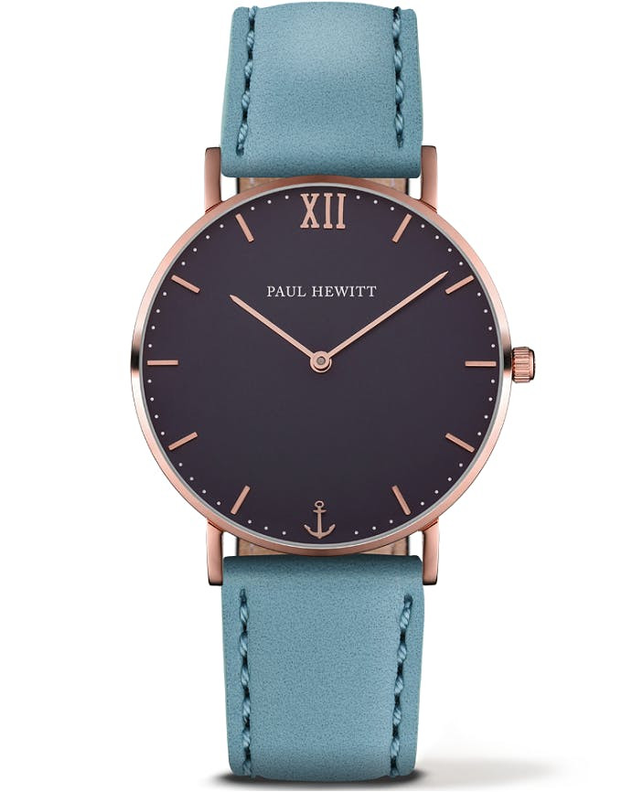 Reloj Sailor Line caja acero cristal de zafiro correa de cuero