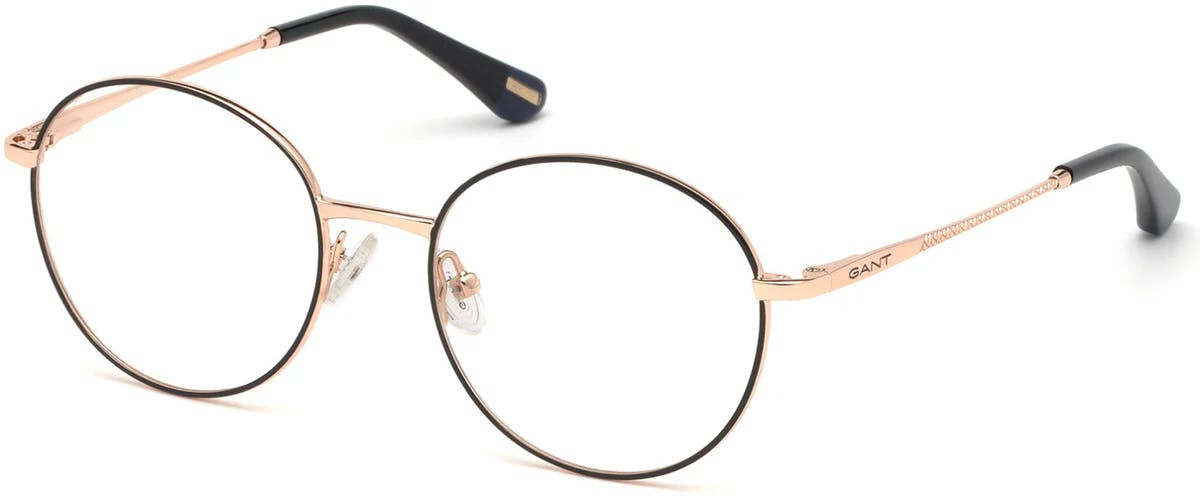 GANT round metal full-rim optical frame black