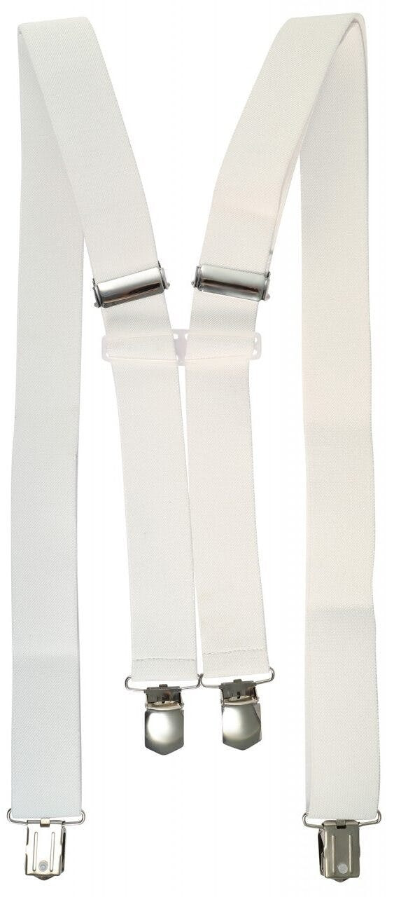 Tirantes textiles elásticos blancos 110 cm