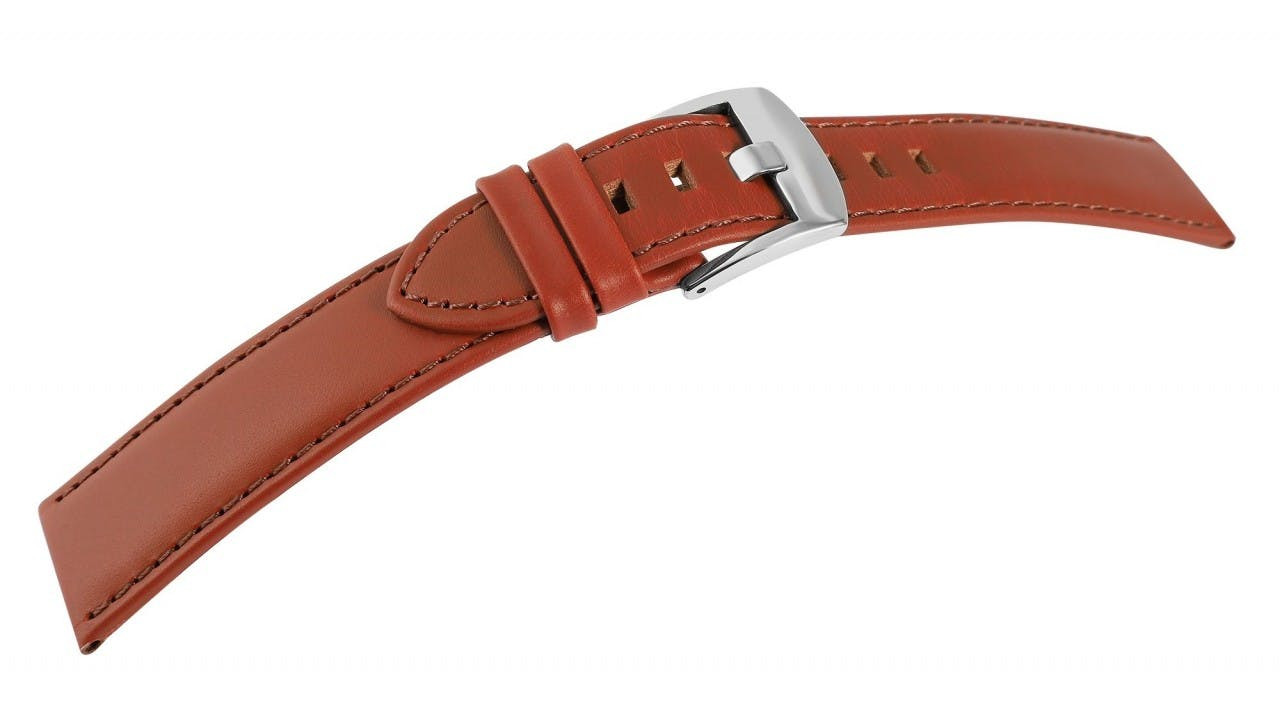 Correa de reloj en cuero genuino marrón