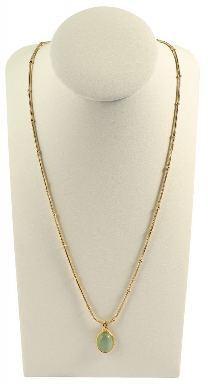 Expositor de collares en metal con revestimiento textil