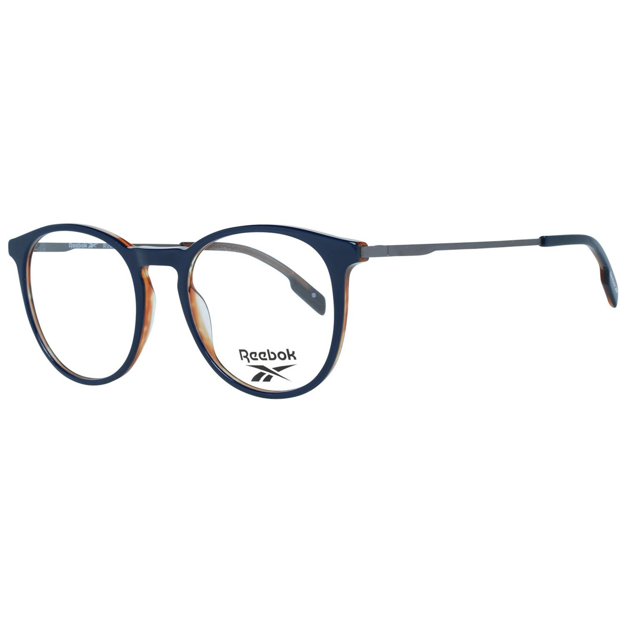 Armazón óptico redondo azul RV9604 acetato y metal
