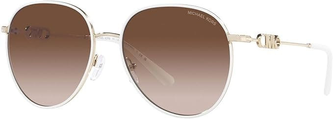Gafas de sol aviador Empire en metal con montura dorado claro y lentes degradadas marrones
