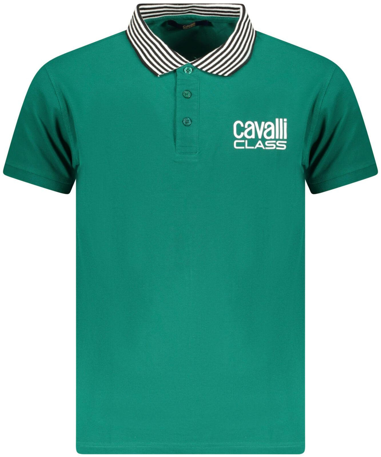 Green cotton polo shirt