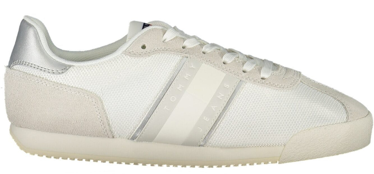 Zapatillas blancas y beige de poliéster
