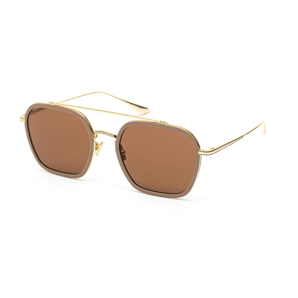 Gafas de sol Merrick II titanio dorado con lentes marrones