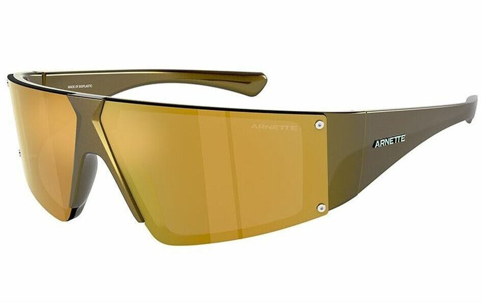 Gafas de sol Arnette unisex montura dorada lentes de policarbonato