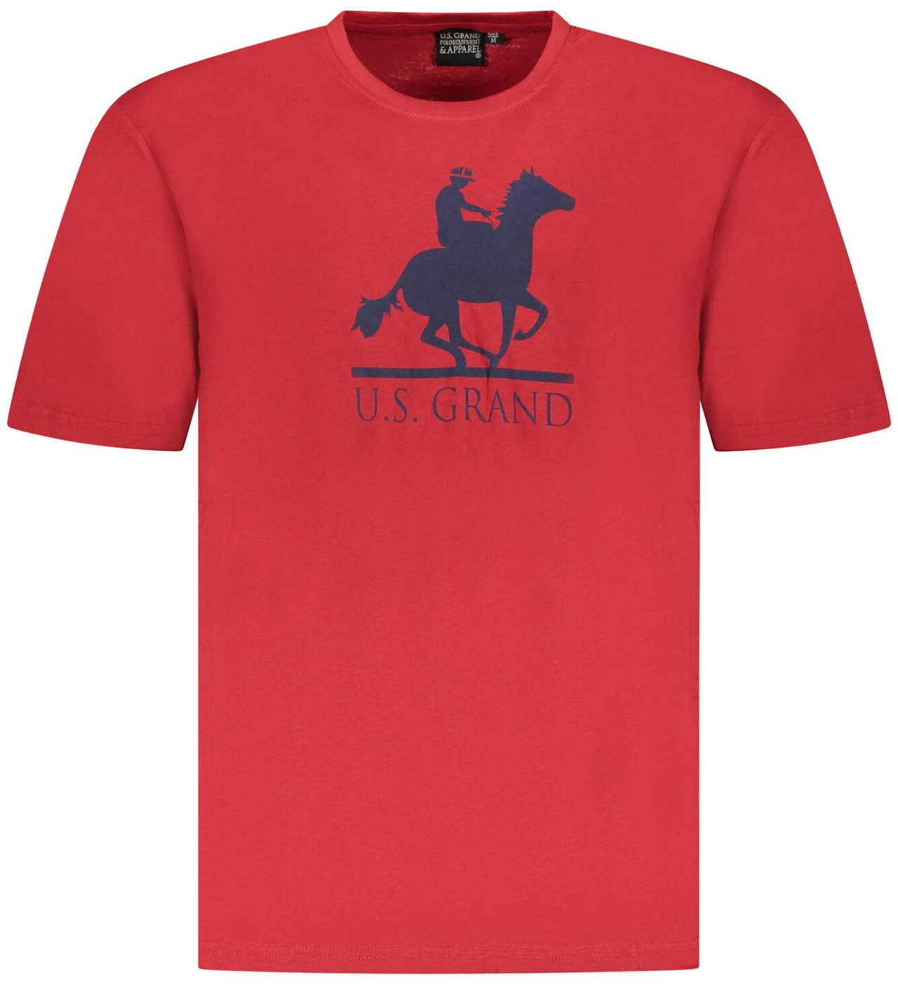 Camiseta roja de algodón para hombre