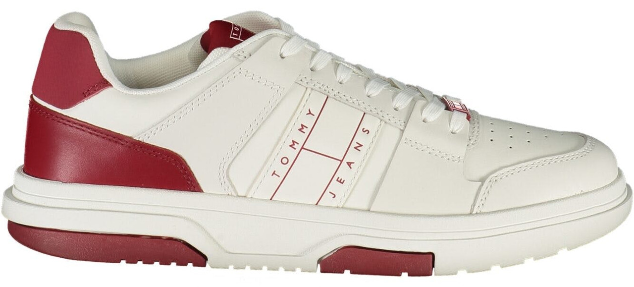 Zapatillas rojas y blancas en piel y poliuretano
