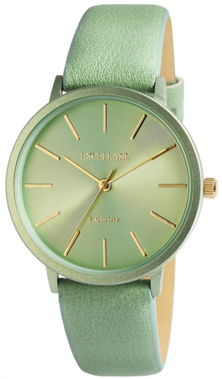 Reloj mujer con correa de piel sintética y caja metálica 38 mm
