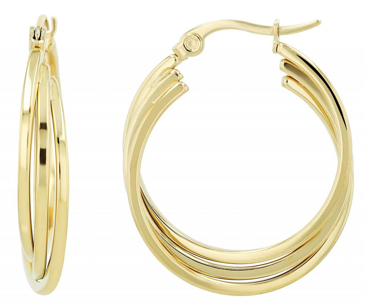 Pendientes aro dorados en acero inoxidable