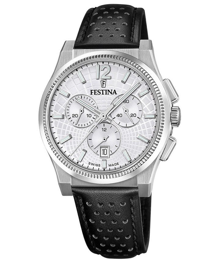 Rivé Chrono Swiss Made reloj acero con cristal de zafiro