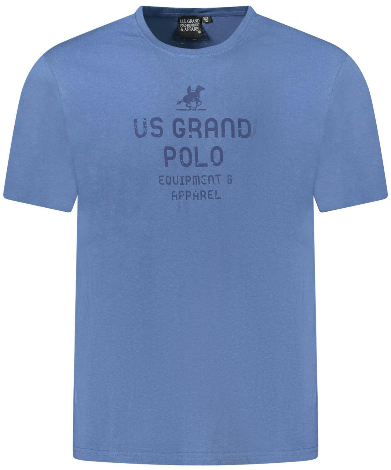 Camiseta de algodón azul para hombre