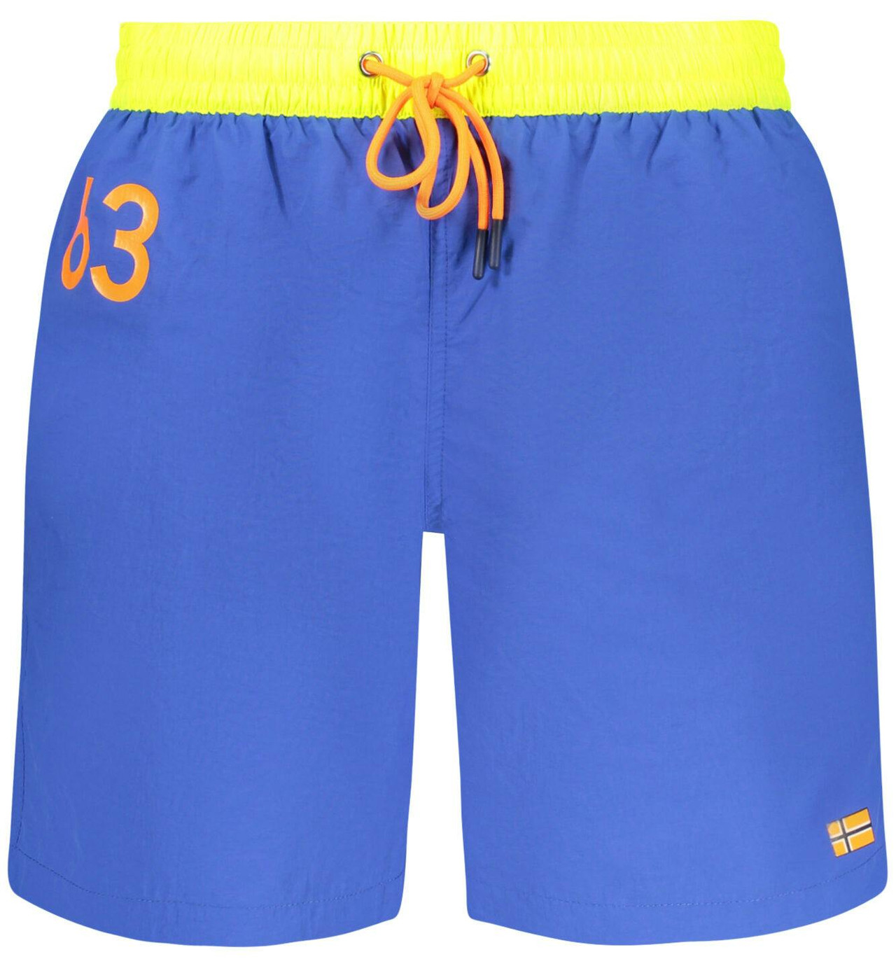 Printed swim shorts with inner brief in polyamide
