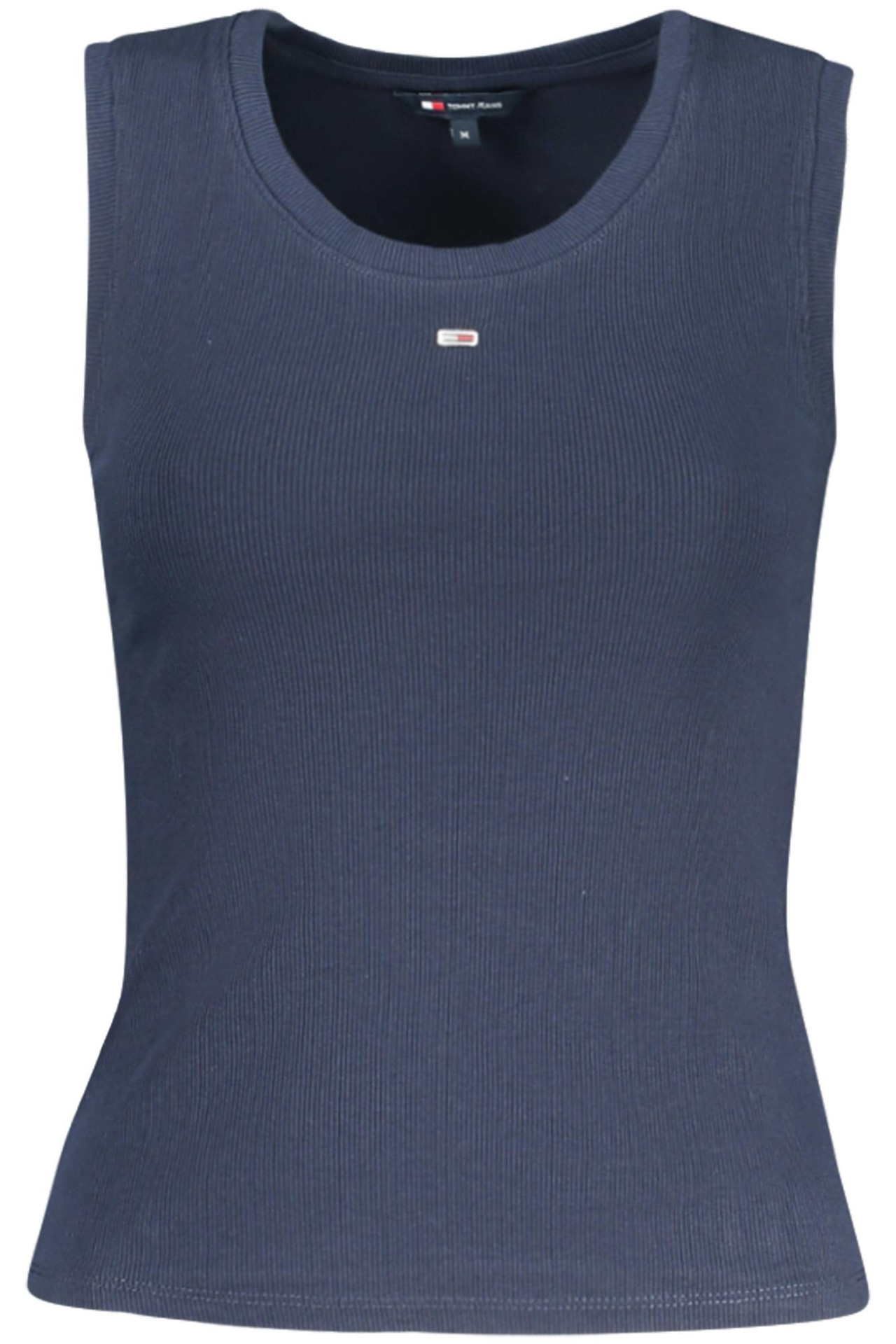 Jersey tricotado azul marino de algodón y elastano