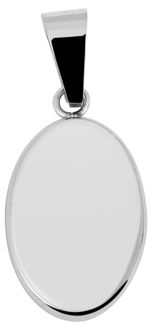 Colgante oval grabable de acero inoxidable