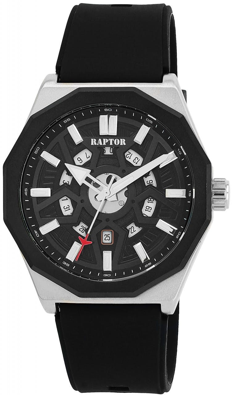 Reloj Karlo con correa de silicona negra