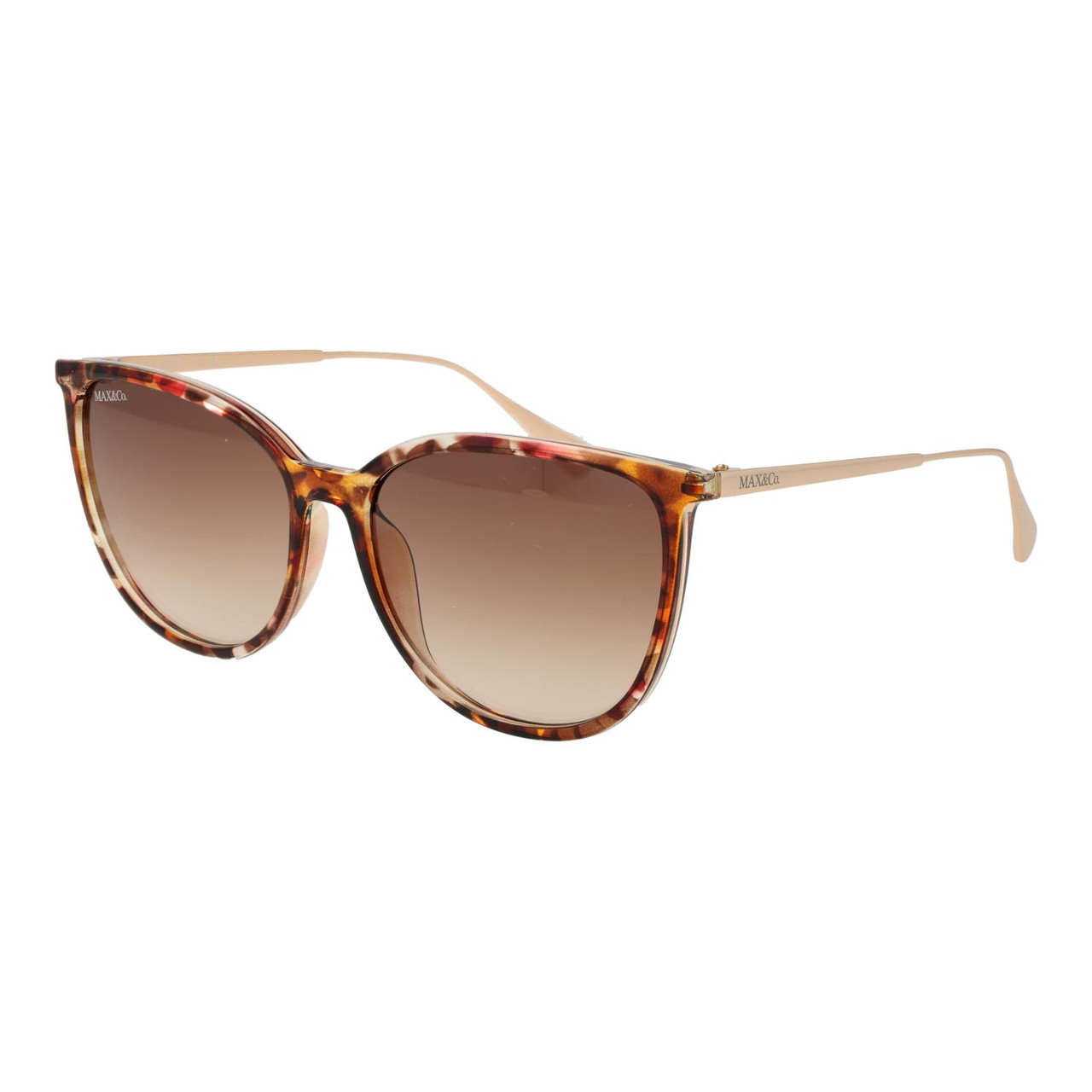 Butterfly brown plastic sunglasses with gradient lenses