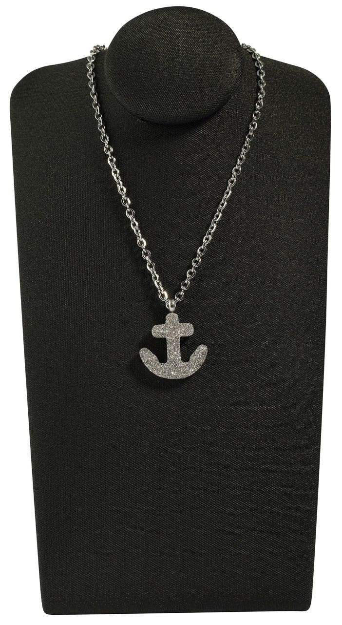 Necklace display stand in PU black