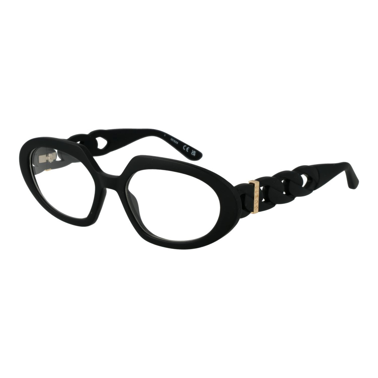 Montura óptica GU50117 negra aro completo oval