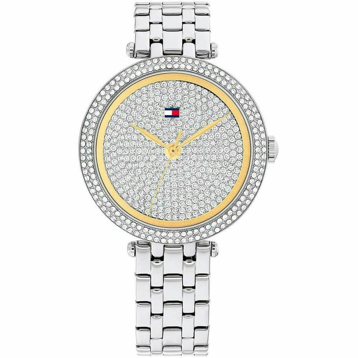Reloj de pulsera en acero inoxidable con esfera plateada