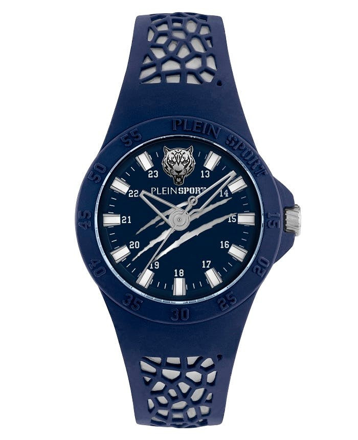 Thunderstorm watch with plastic case and silicone strap