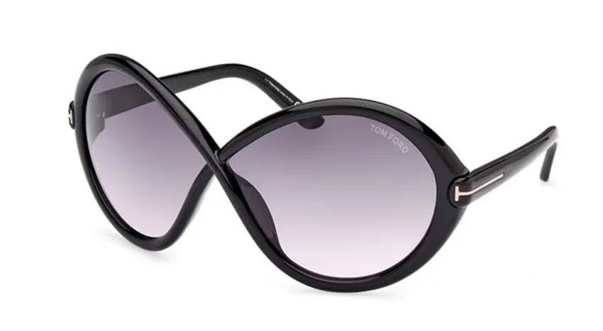 Tom Ford Butterfly stainless steel sunglasses with gradient lenses