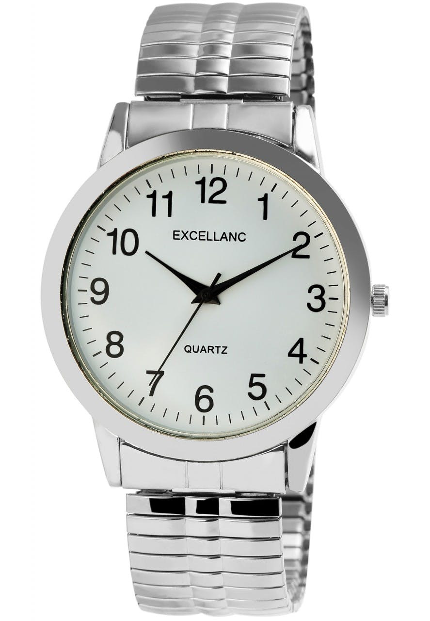 Analogue men's wristwatch with stainless steel bracelet
