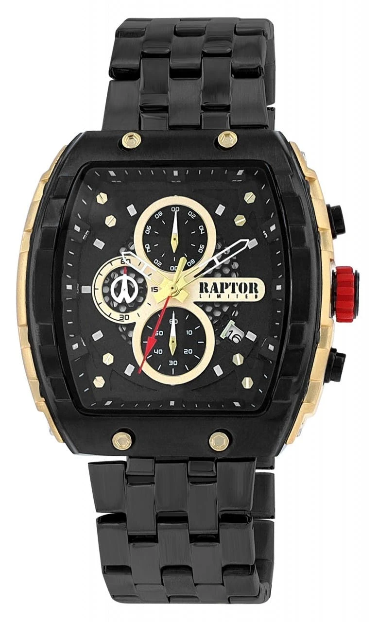 Louis Stainless Steel Watch with Black Dial