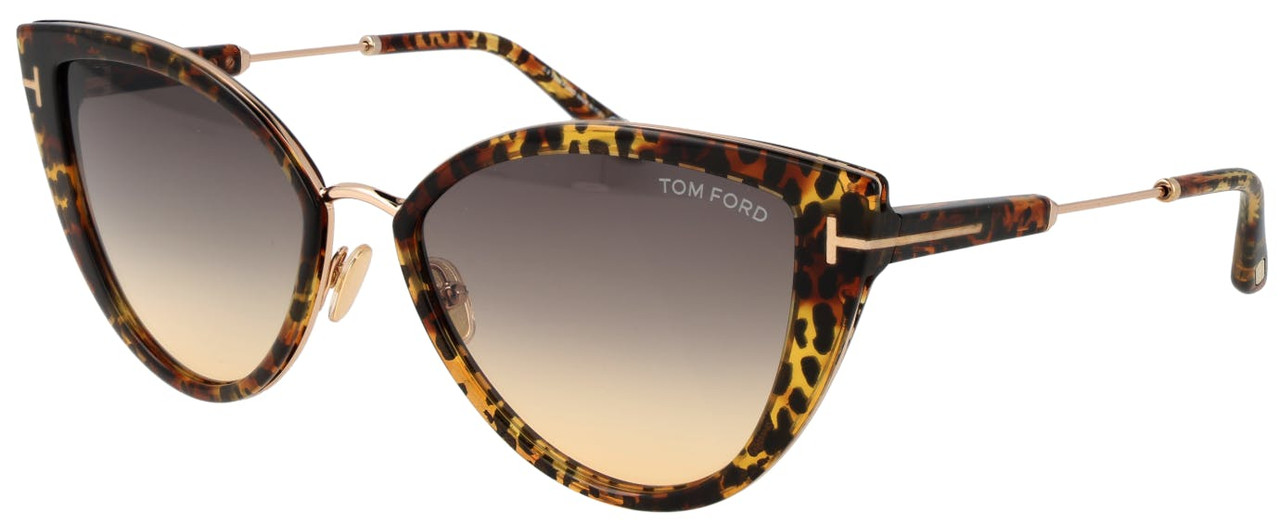Tom Ford FT0868 acetate frame sunglasses with green gradient lenses