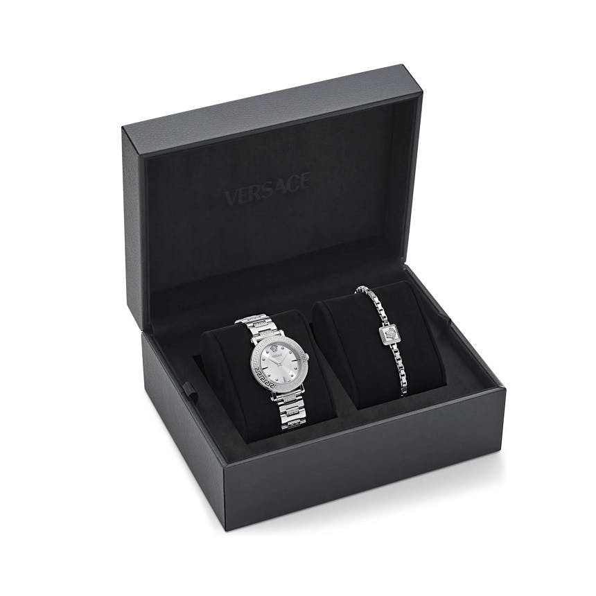 Swiss Greca Sphere Watch in Stainless Steel
