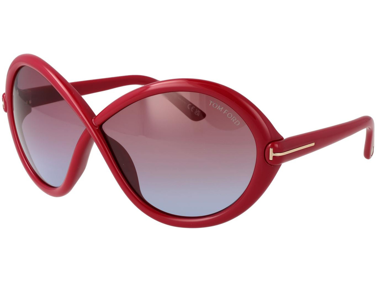 Gafas FT1070 mariposa acero inoxidable con lentes espejo degradadas