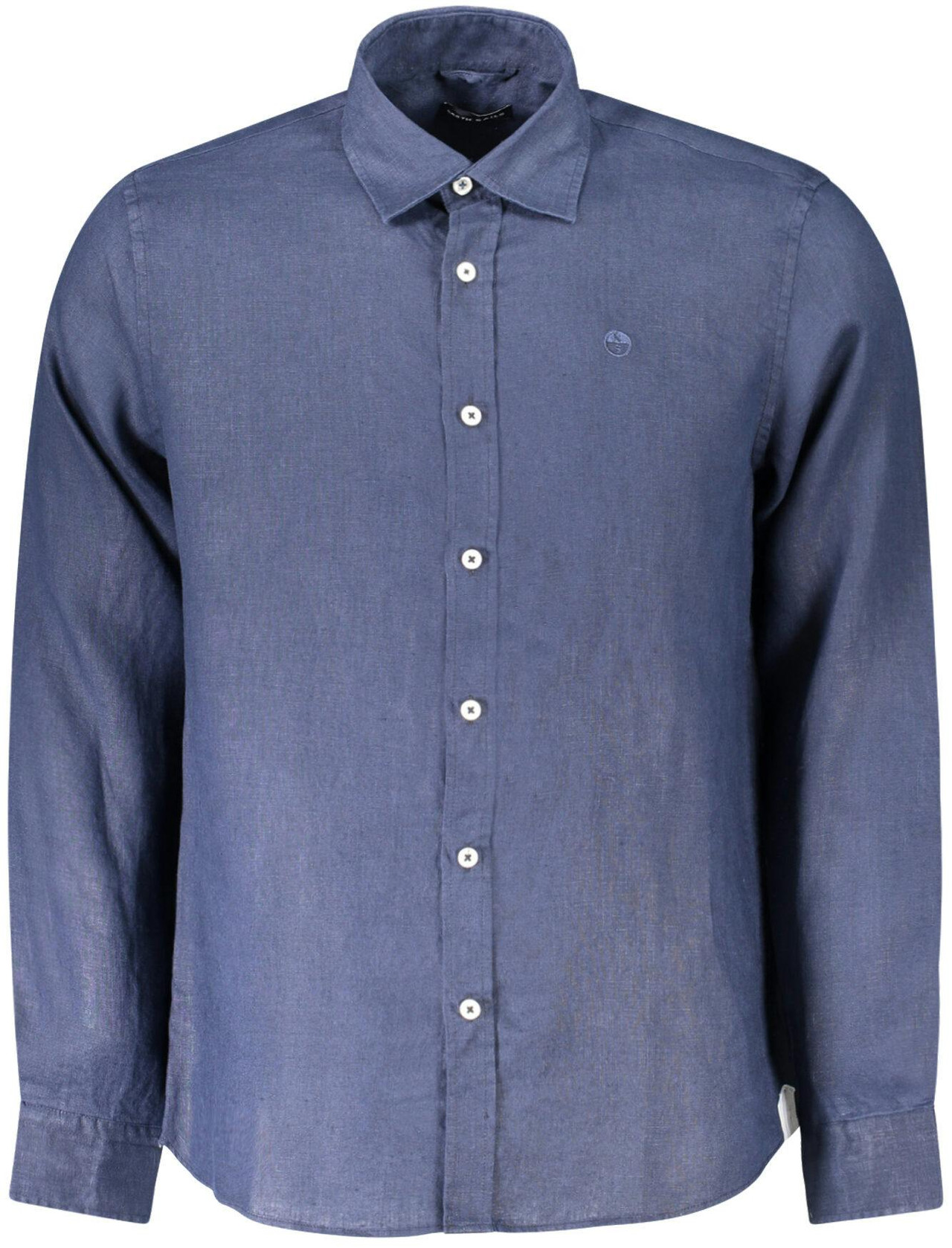 Men's blue linen shirt