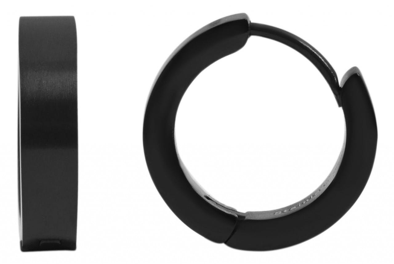 Aros de acero inoxidable negro mate