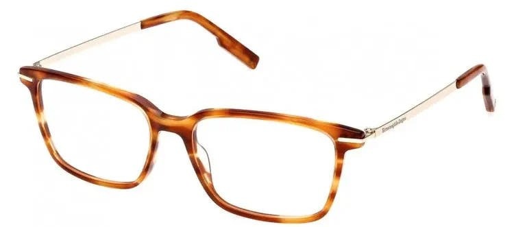 Rectangular acetate eyeglass frame brown