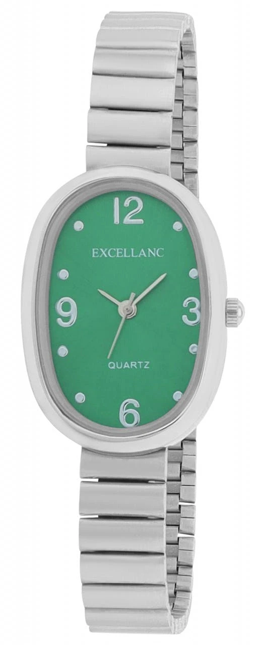 Women's oval metal bracelet watch