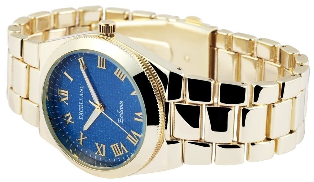 Women's metal watch with quartz movement and mineral glass