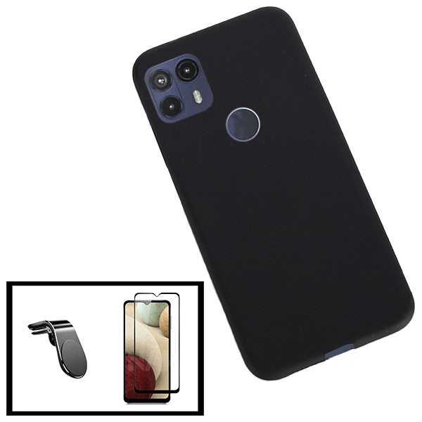 Kit de accesorios para Moto G50 5G: cristal, funda de silicona y soporte magnético