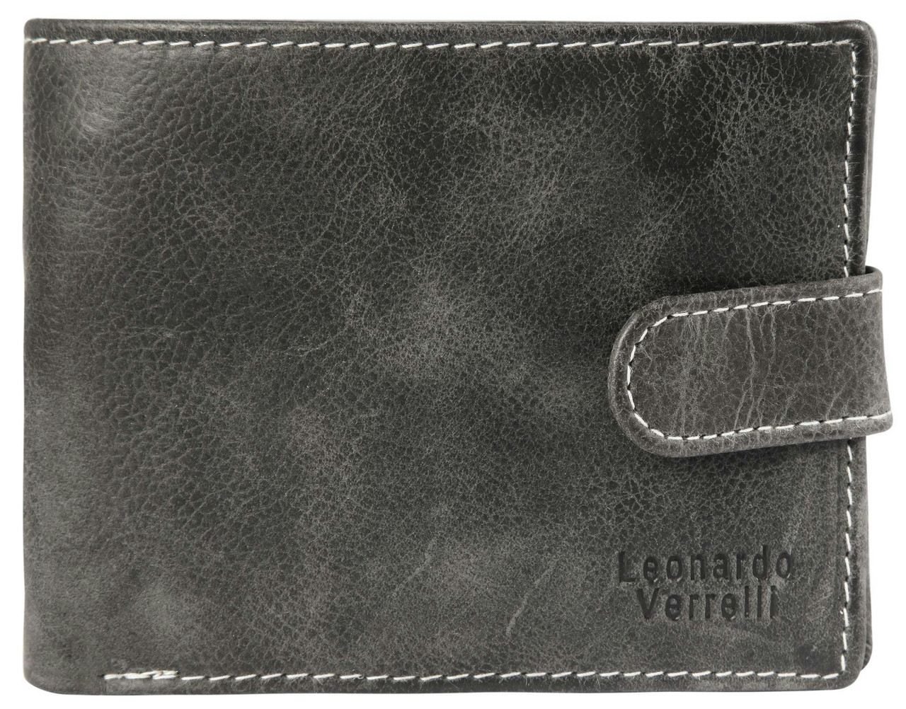 Men's Genuine Leather Wallet with 9 Card Slots and Coin Pocket