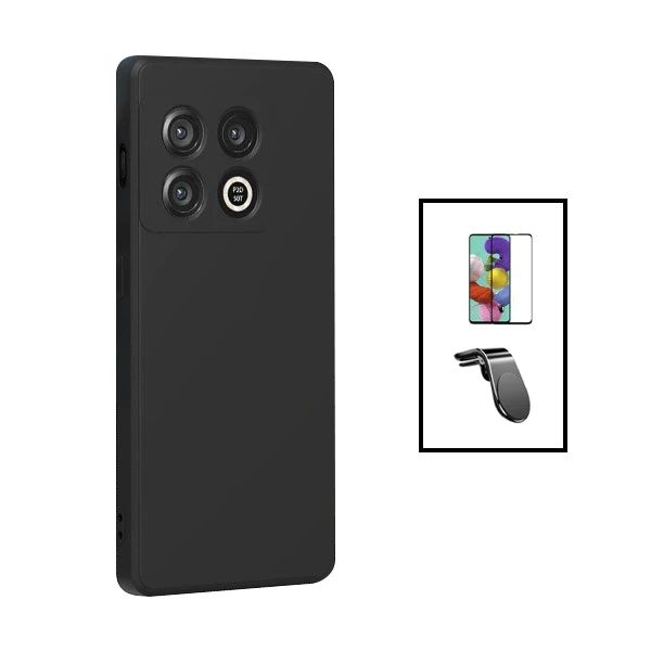 Screen protector and liquid silicone case kit with magnetic mount for OnePlus 10T