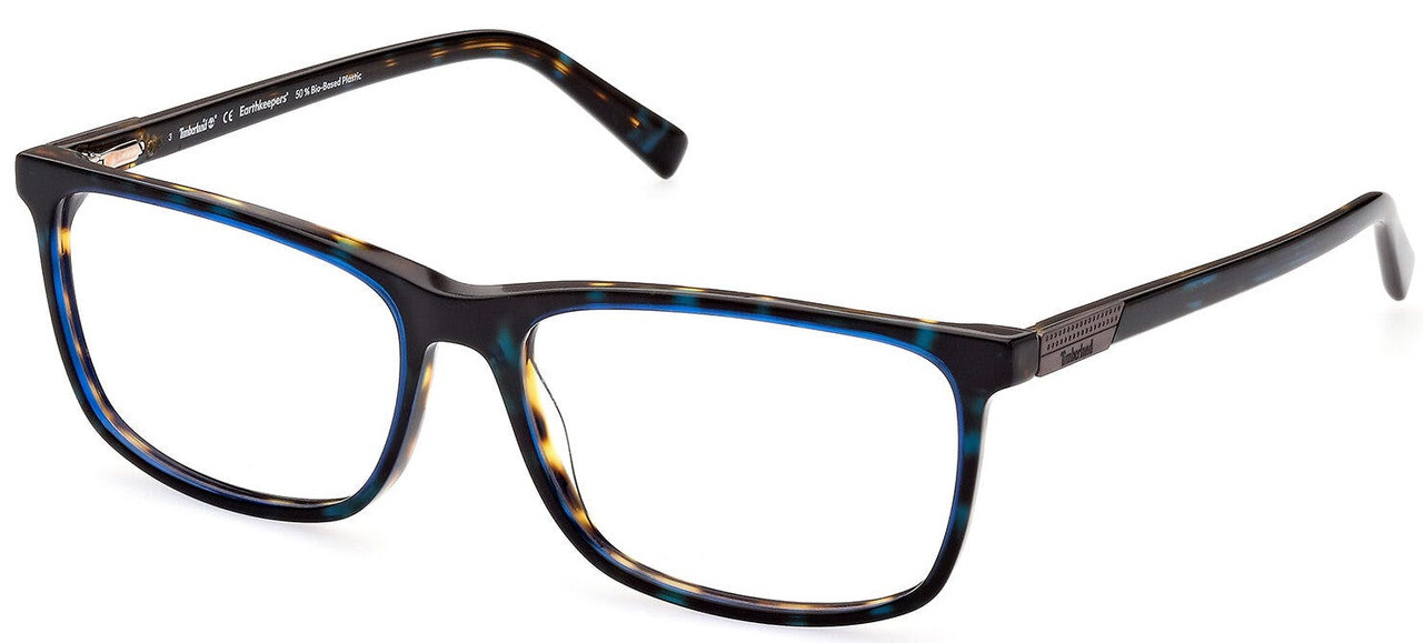 Montura óptica rectangular TIMBERLAND plástico azul con funda