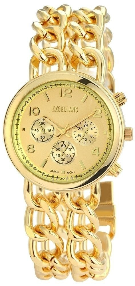 Reloj mujer con pulsera metálica dorada y esfera dorada
